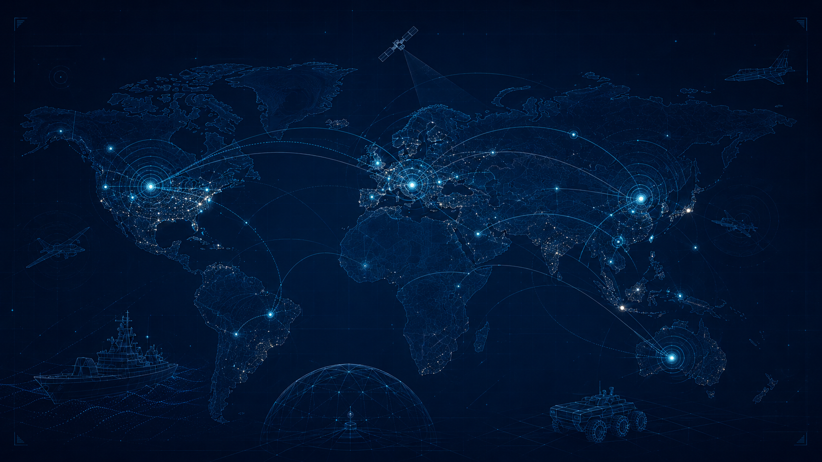 Global defence industrial-base network map.